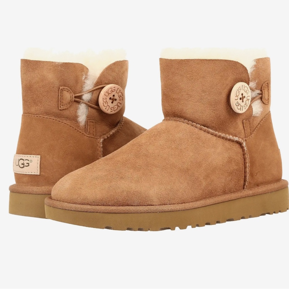 Ugg Mini Bailey Button II Chestnut Boots